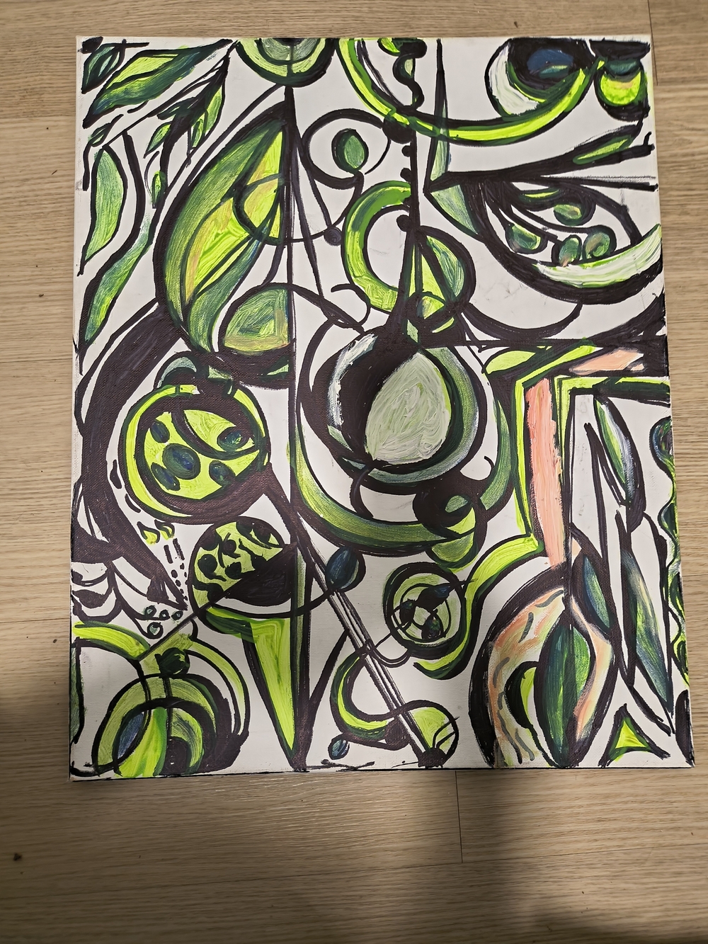 Abstract Green & Black Artwork